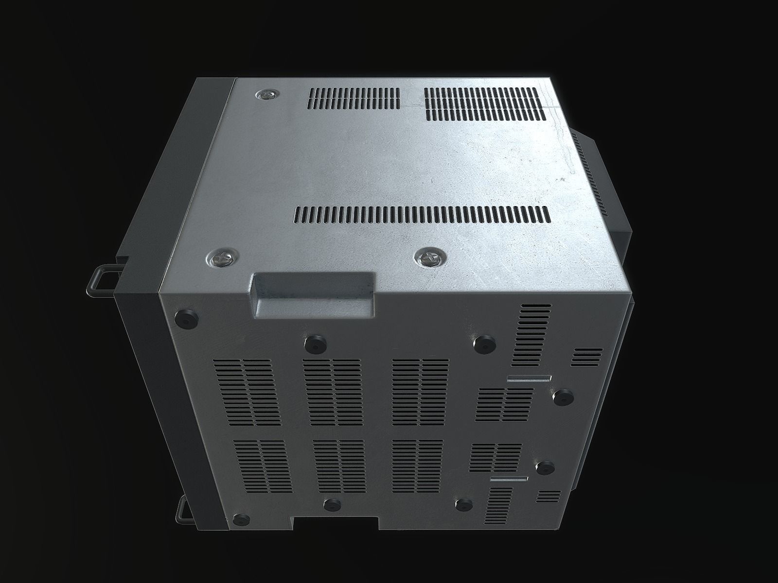 CRT Monitor Low-poly 3D model_3