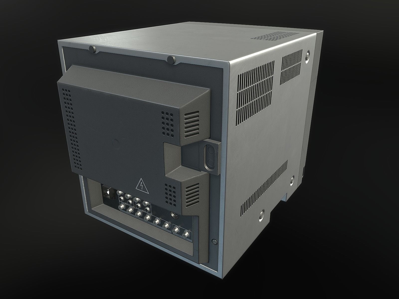 CRT Monitor Low-poly 3D model_2