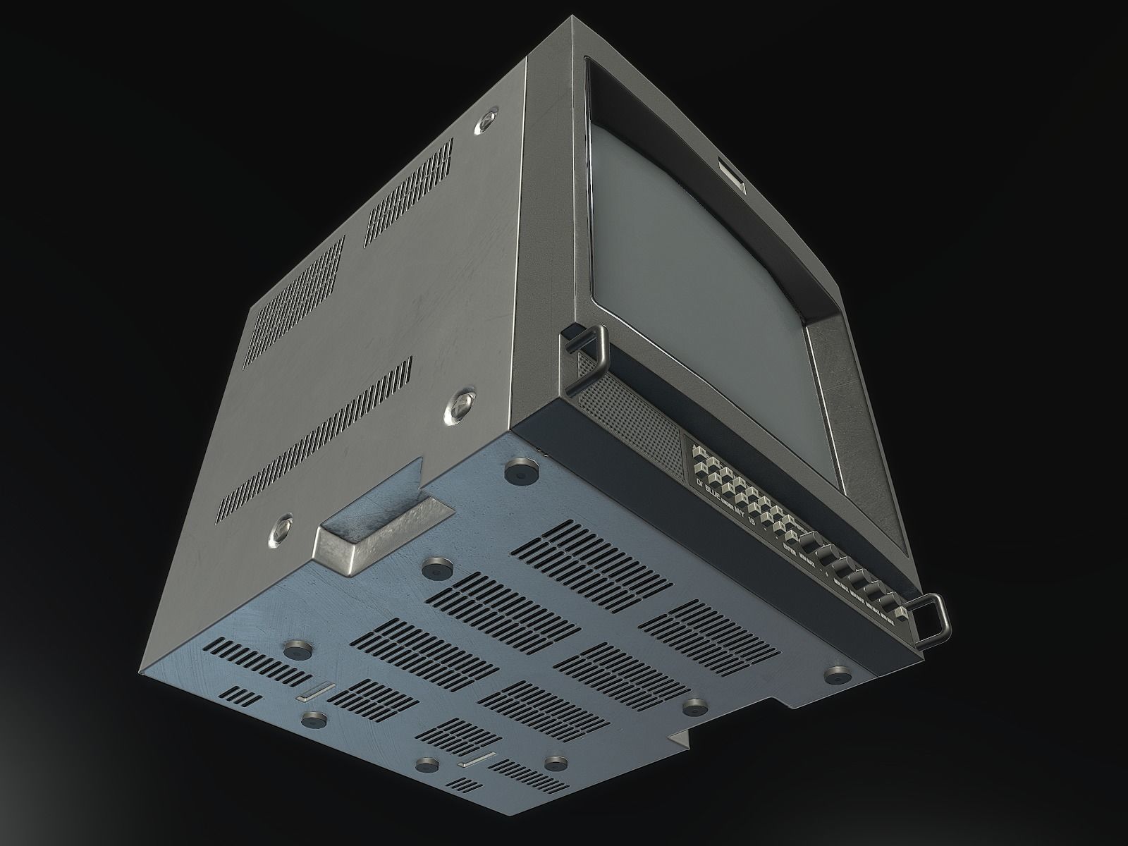 CRT Monitor Low-poly 3D model_1
