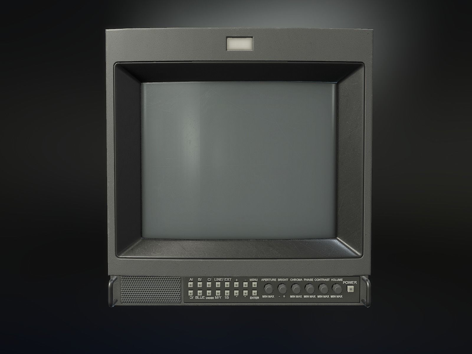 CRT Monitor Low-poly 3D model_5