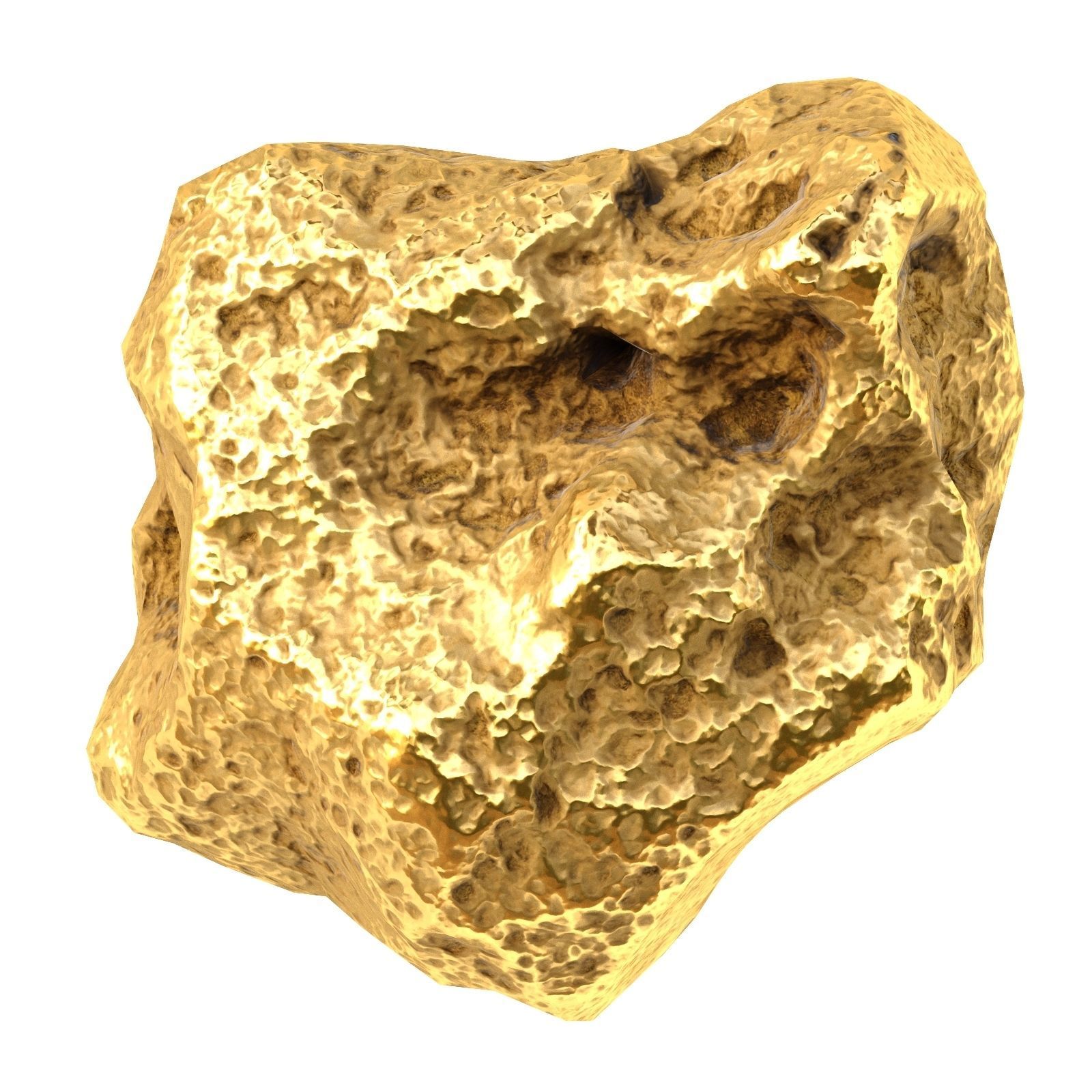 Gold Nugget - PBR Game-Ready Low-poly 3D model_2