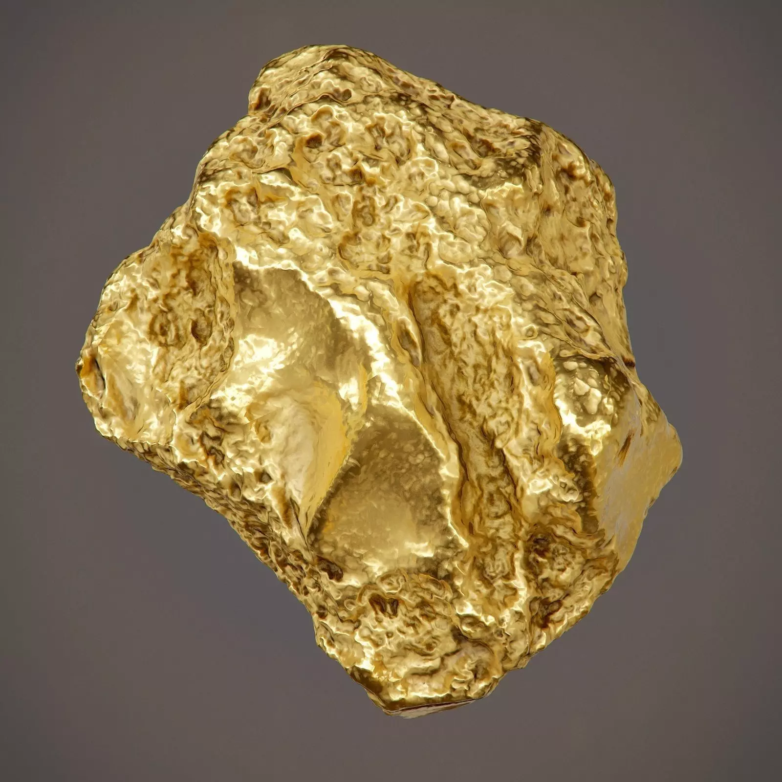 Gold Nugget - PBR Game-Ready Low-poly 3D model_0