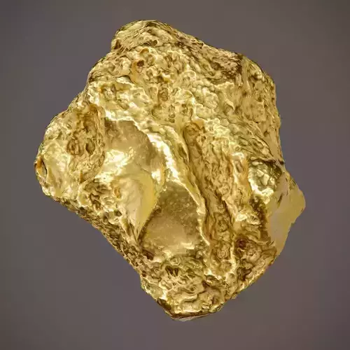 Gold Nugget - PBR Game-Ready Low-poly 3D model