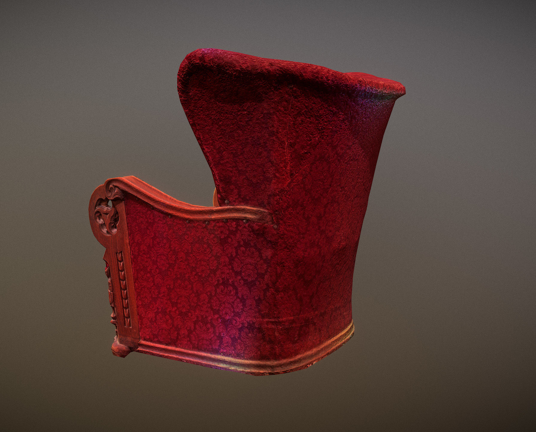 3D scaned photorealistic armchair Low-poly 3D model_28