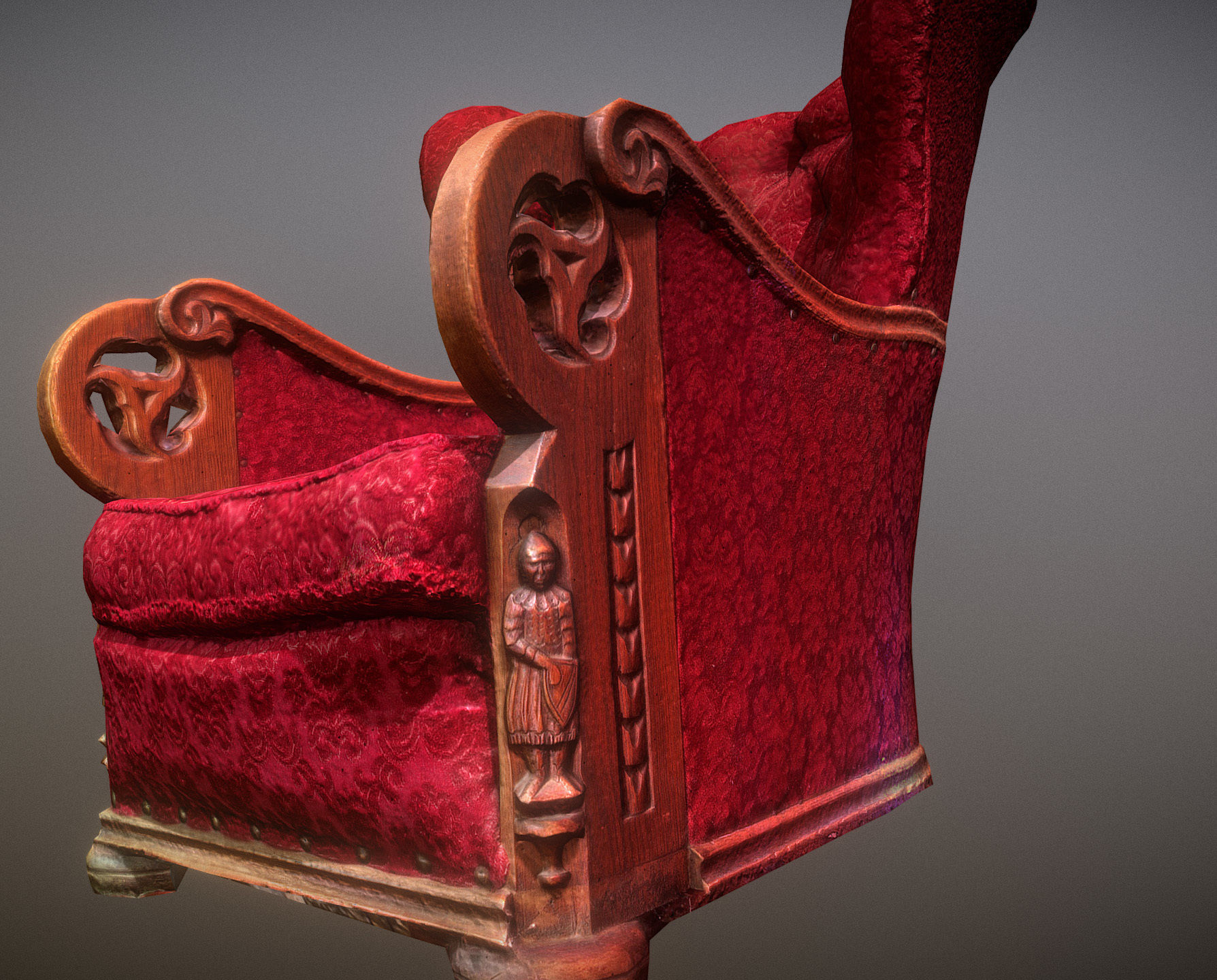 3D scaned photorealistic armchair Low-poly 3D model_24