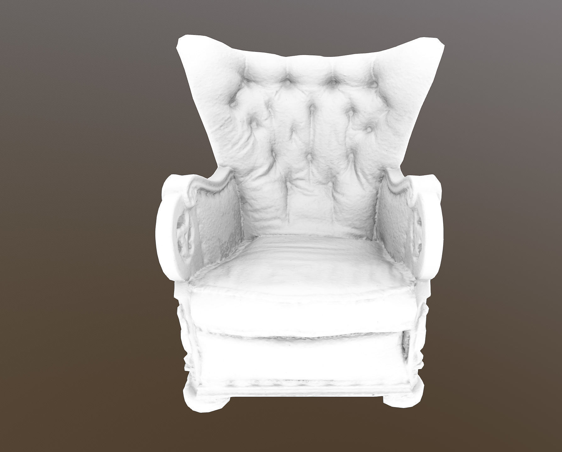 3D scaned photorealistic armchair Low-poly 3D model_21