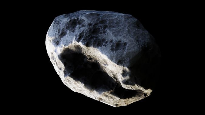 Asteroid meteorite Low-poly 3D model