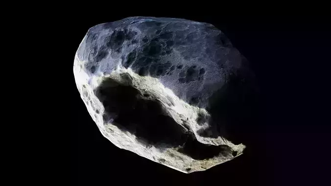 Asteroid meteorite Low-poly 3D model