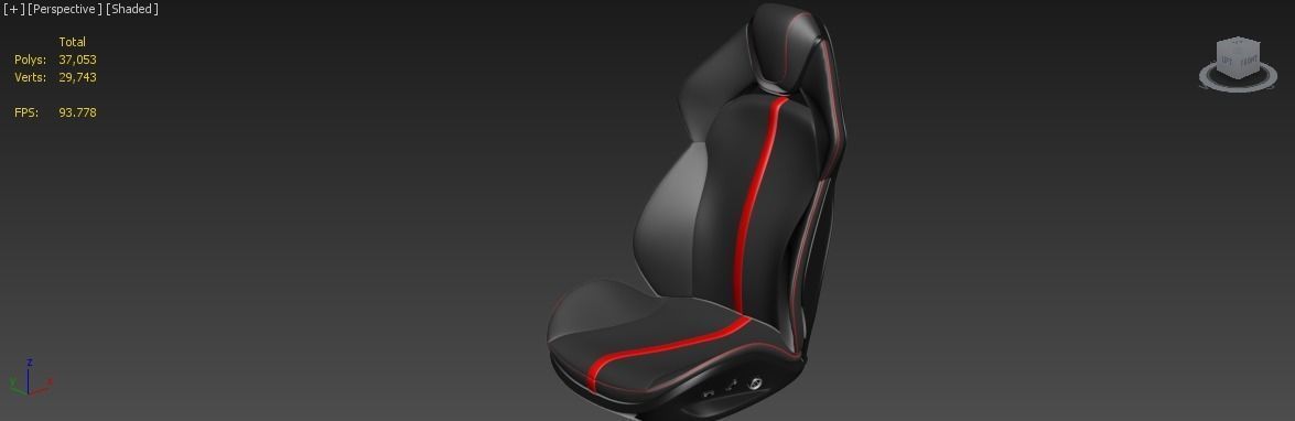 car seat 3D model_4