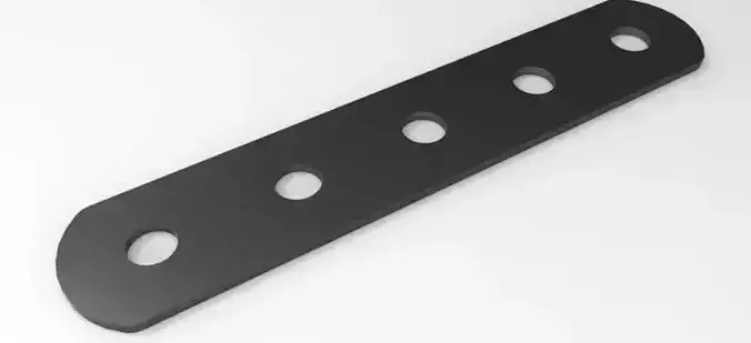 Flat metal strip 5 holes - Meccano part