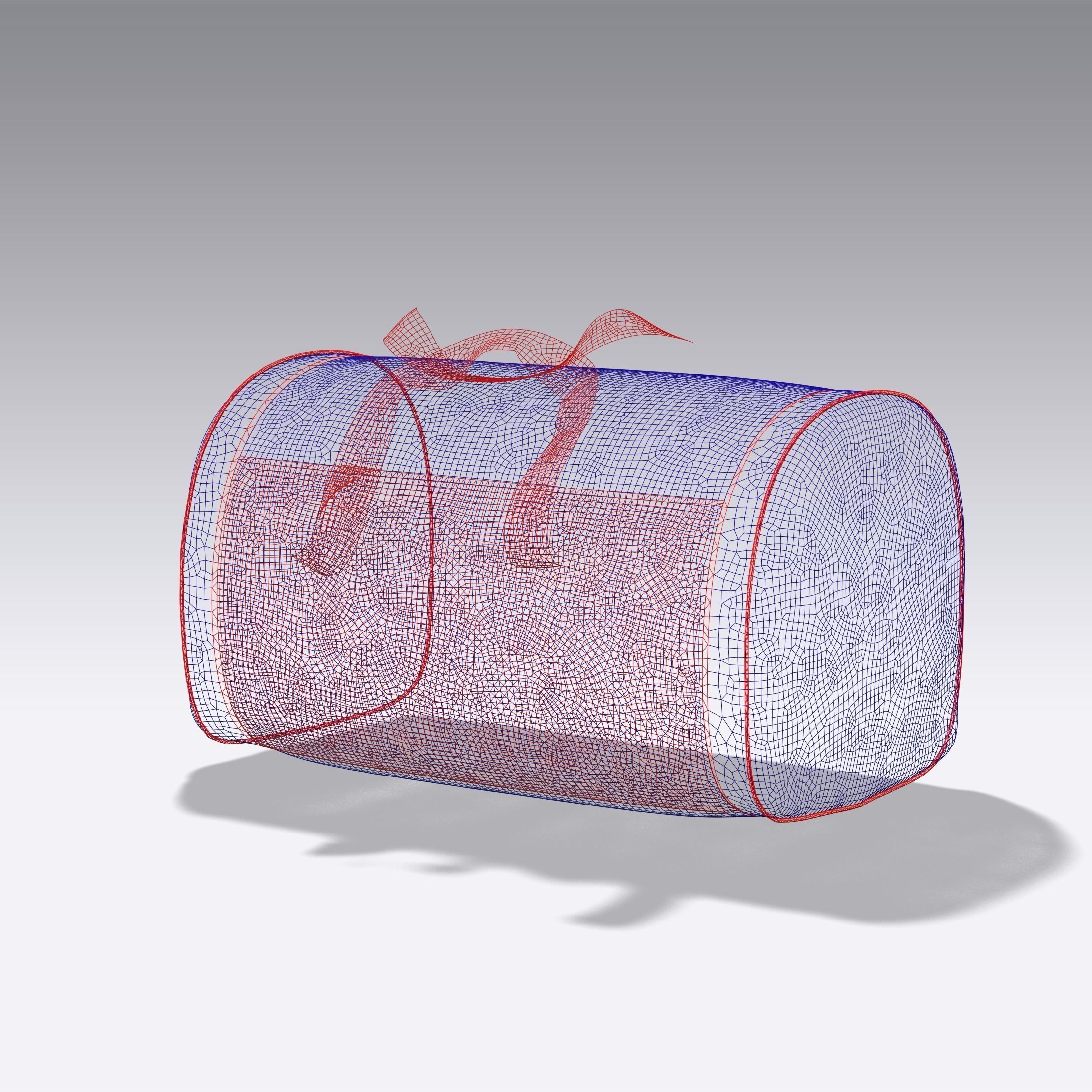 Travel Gym Bag Clo3d Marvelous Designer duffle 3D model CGTrader