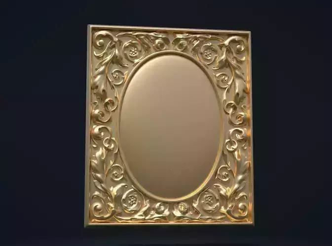 Baroque decor panel 3D print model