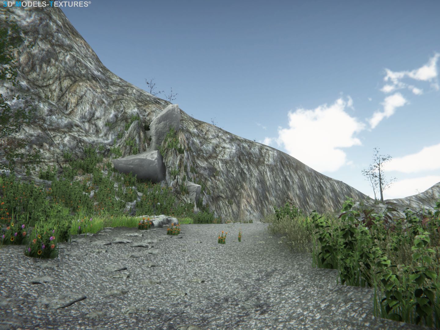 Lake Road Low-poly 3D model_13