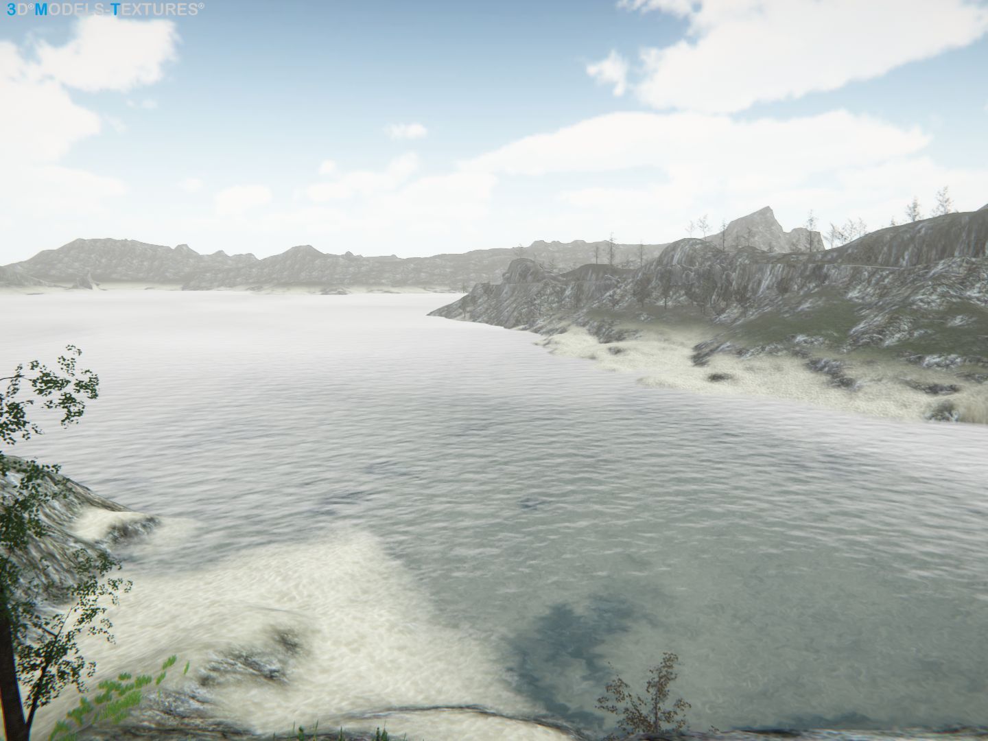 Lake Road Low-poly 3D model_20