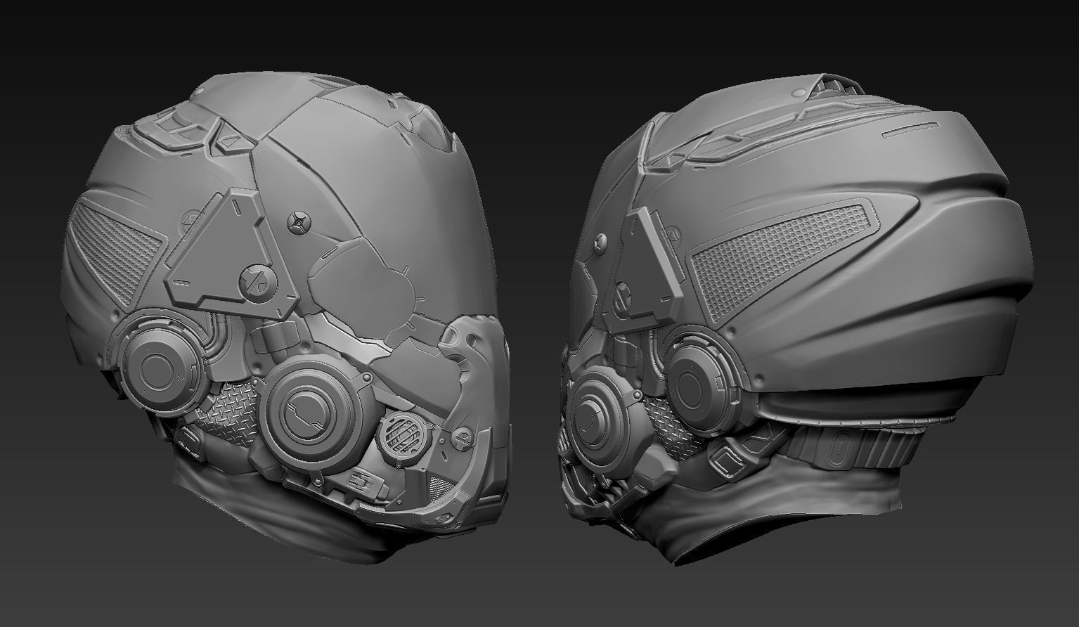 Sci-Fi Head  3D model_6