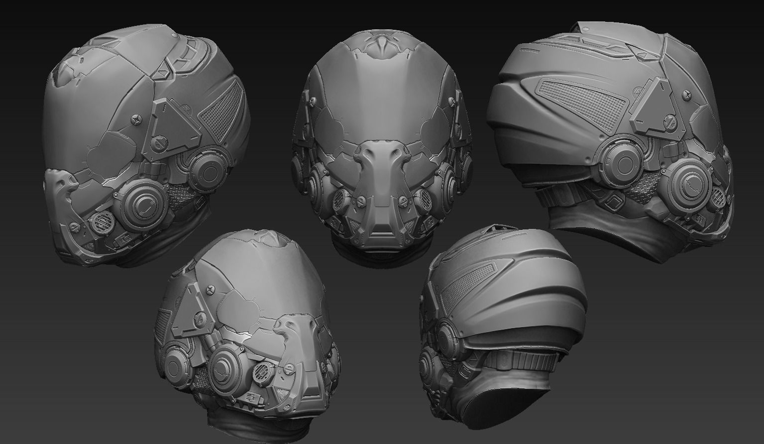 Sci-Fi Head  3D model_8