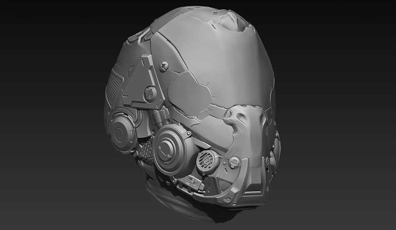 Sci-Fi Head  3D model_0