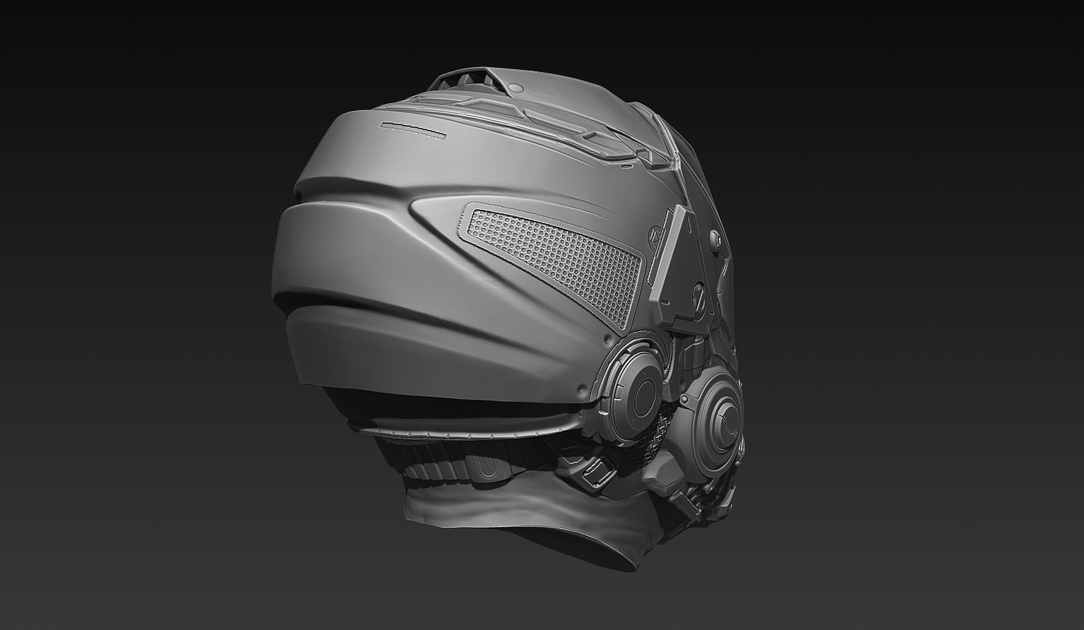 Sci-Fi Head  3D model_5
