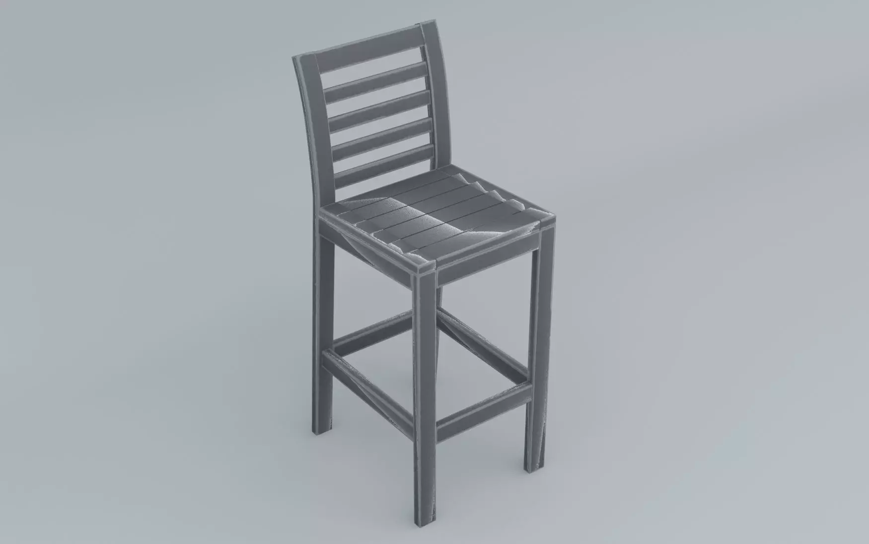 PVC Tall Chair Outdoor Low Poly Low-poly 3D model