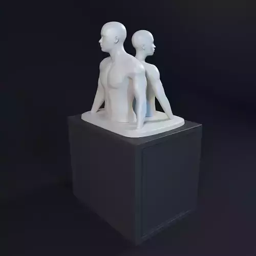 Woman and man Statue