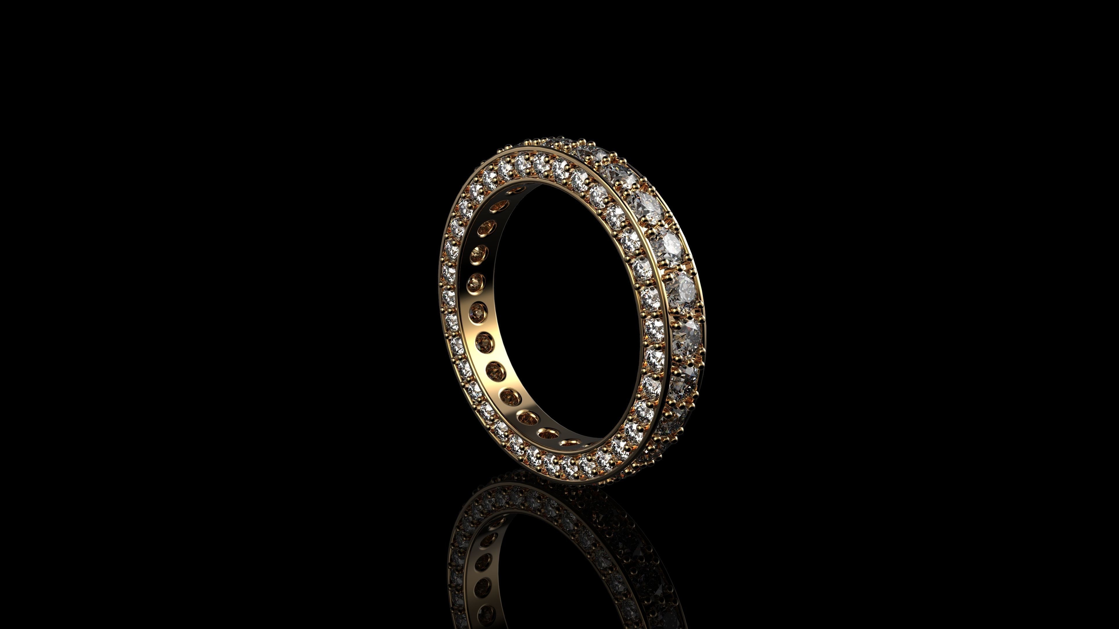 Diamond Engagement Rings 3D print model_2