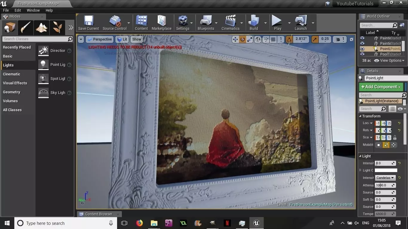 Painting Pack White Gilded Frames Low-poly 3D model