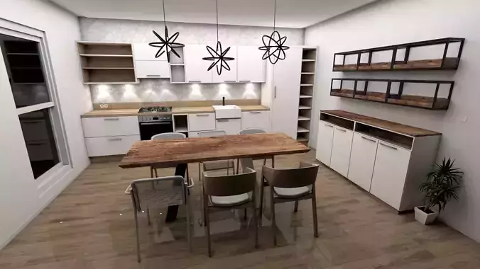 modern Scandinavian style kitchen