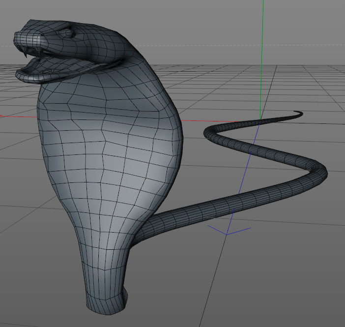 Snake Cobra Low-poly 3D model_5