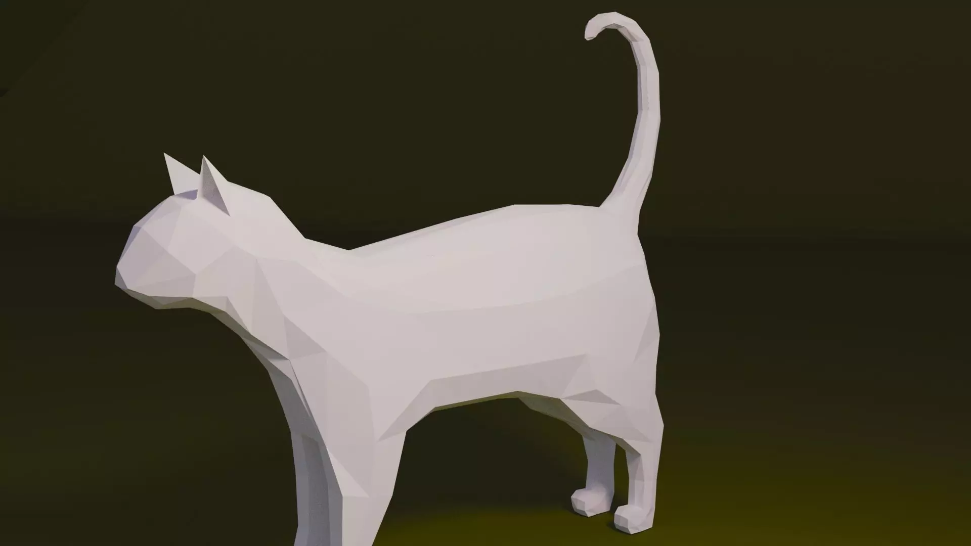 LowPoly cat polygonal Free low-poly 3D model