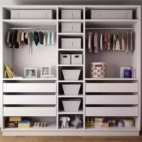 Wardrobe for children 01 3D model