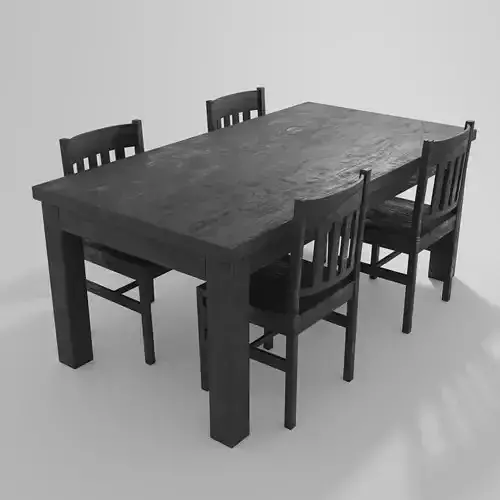 Dining table and chairs