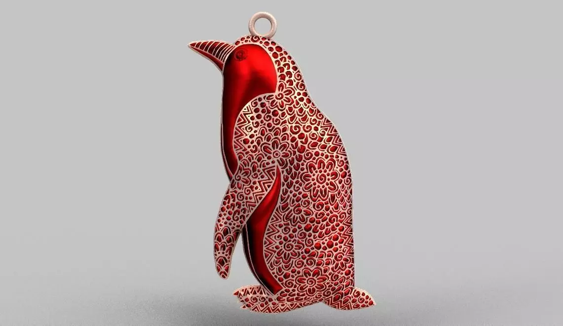 Penguin Necklace  3D print model_0
