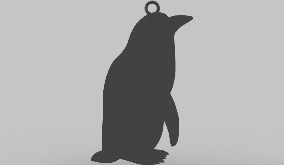Penguin Necklace  3D print model_7