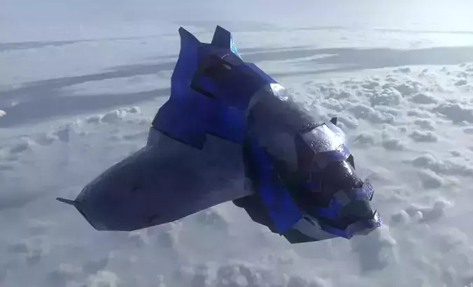 Spacecraft Low-poly 3D model