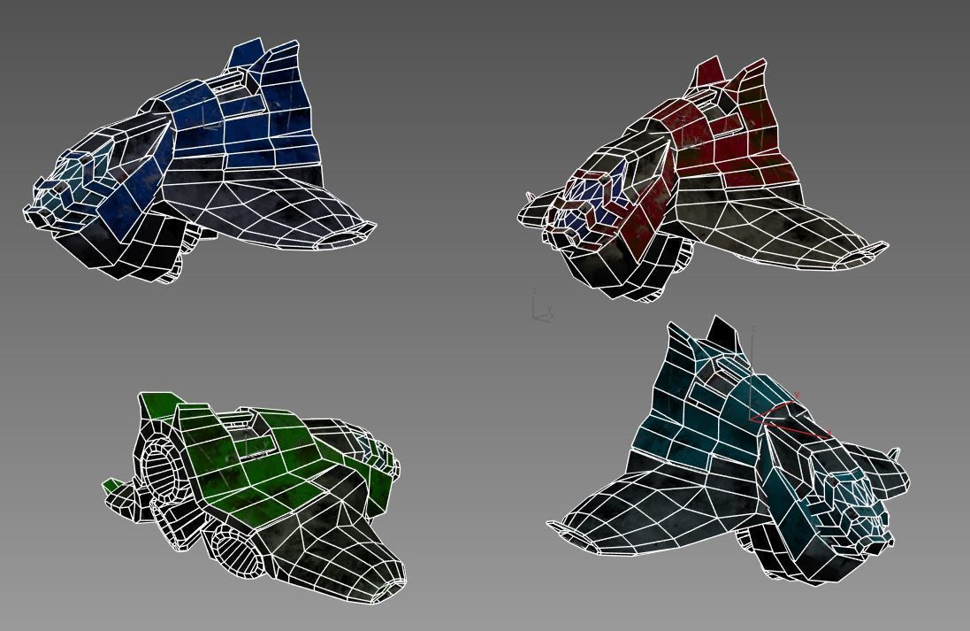 Spacecraft Low-poly 3D model_7