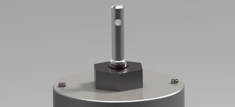 DC motor with metal gear box  Free 3D model_2