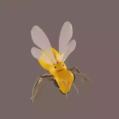 Honey Bee 3D model Low-poly 3D model