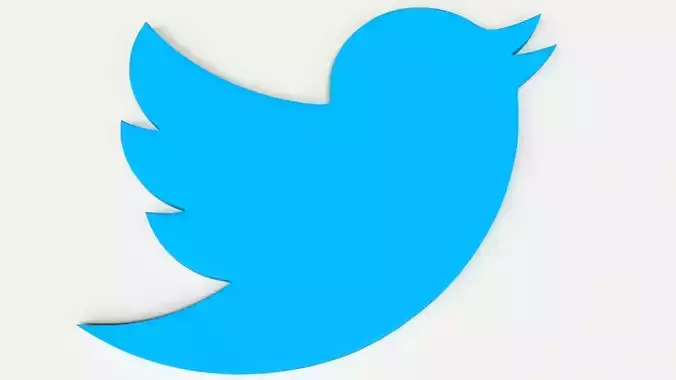 Twitter Logo Low-poly 3D model
