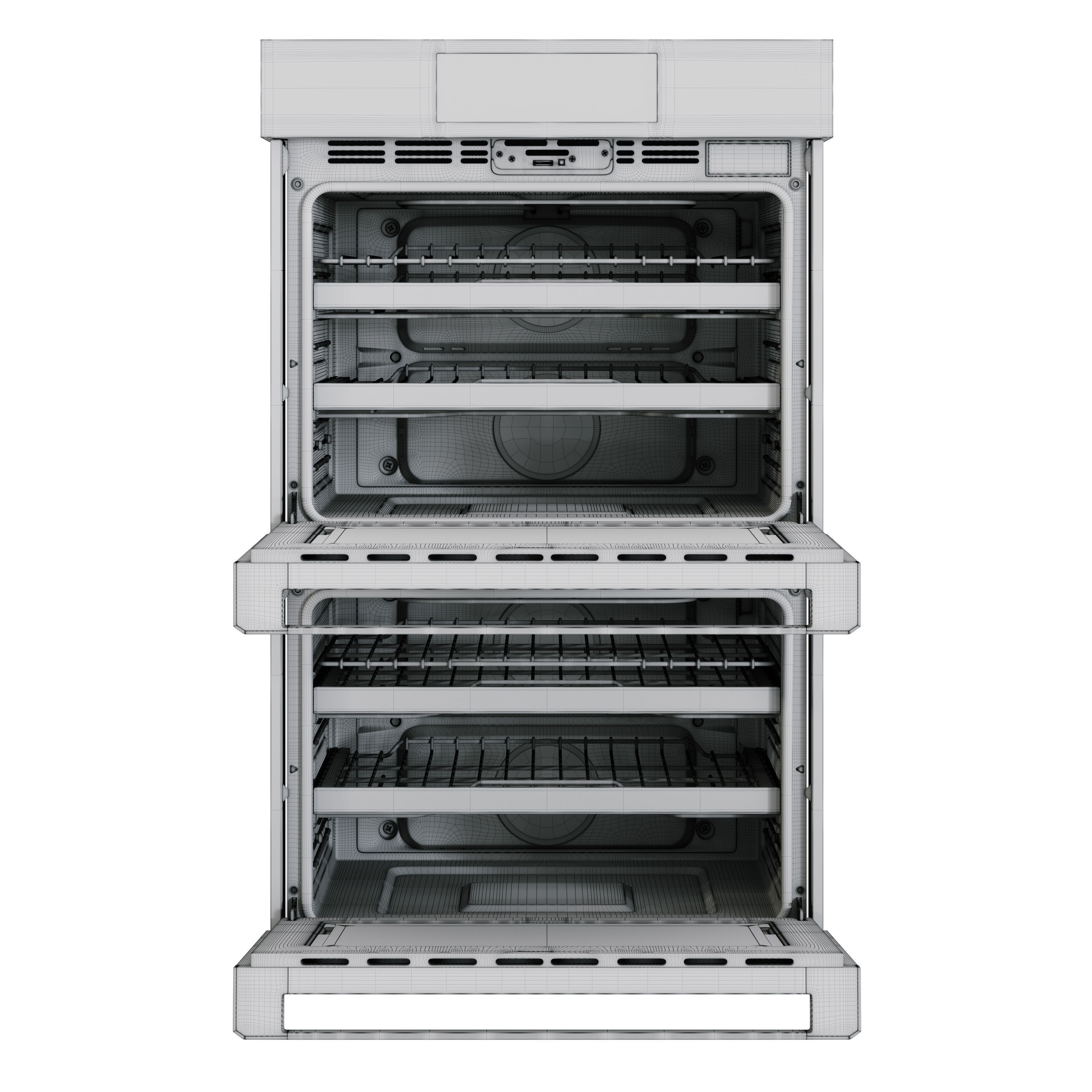 Double Wall Oven - Hyper detailed 3D model_9