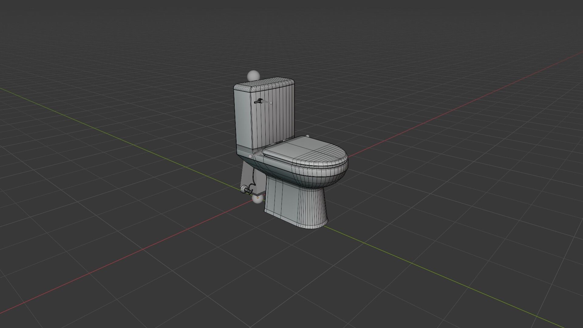 Dark Bathroom Set Low-poly 3D model_40
