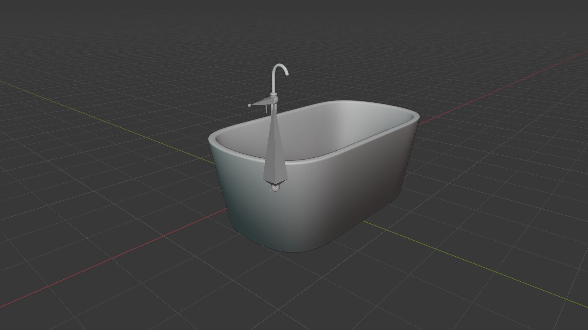 Dark Bathroom Set Low-poly 3D model_42