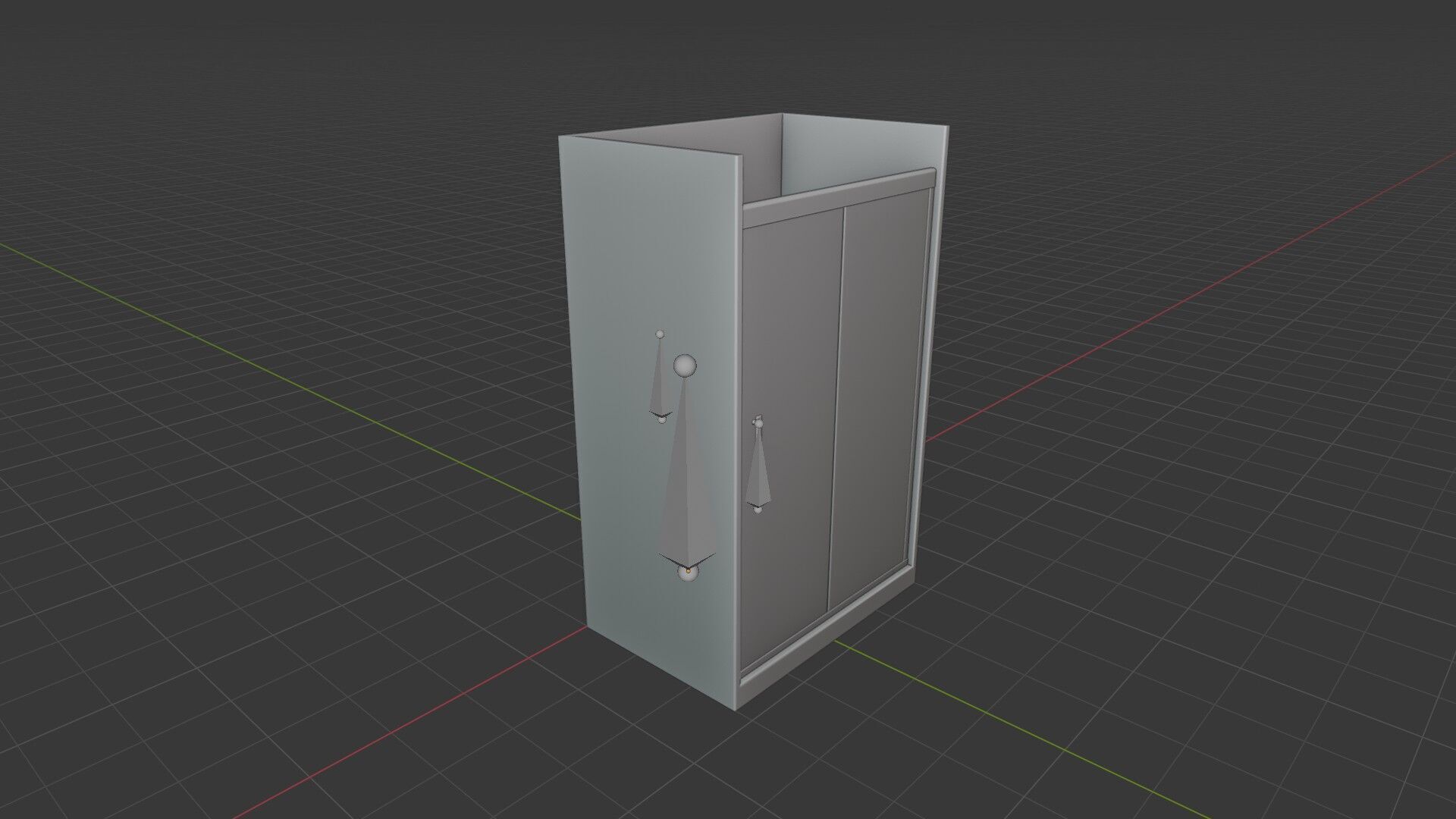 Dark Bathroom Set Low-poly 3D model_36