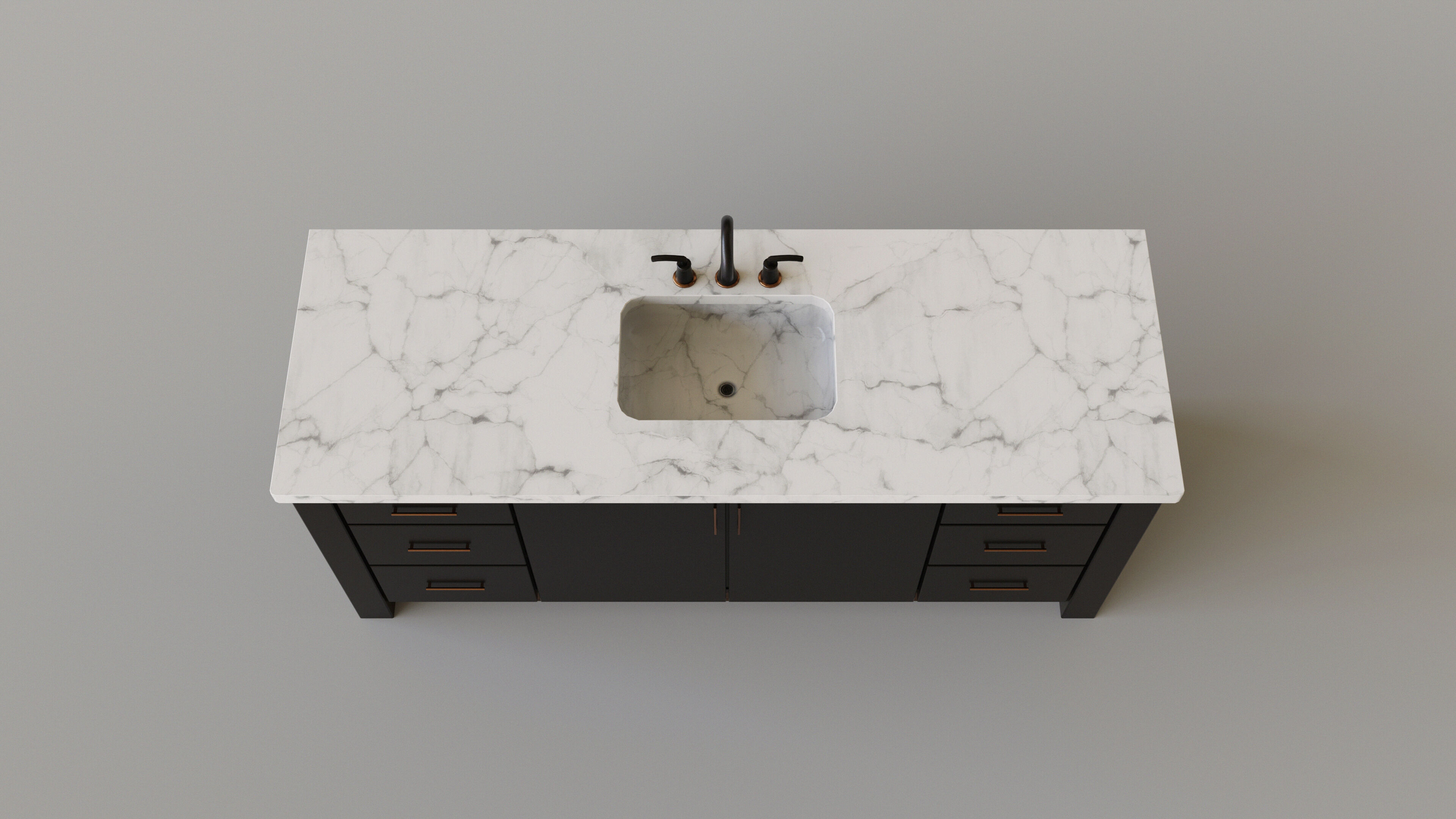 Dark Bathroom Set Low-poly 3D model_6