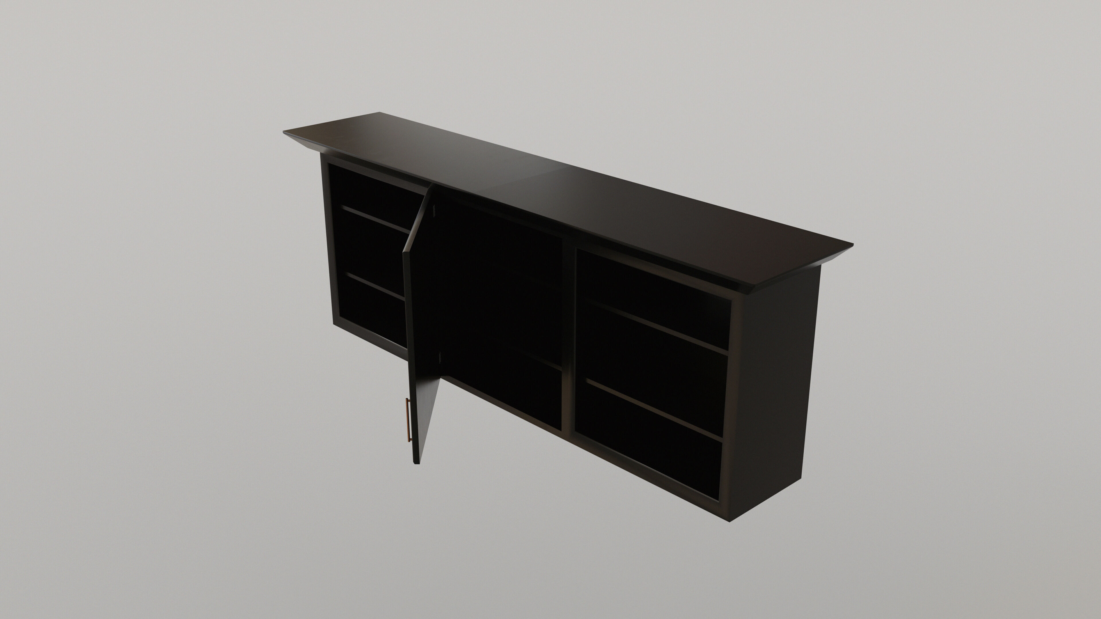 Dark Bathroom Set Low-poly 3D model_13