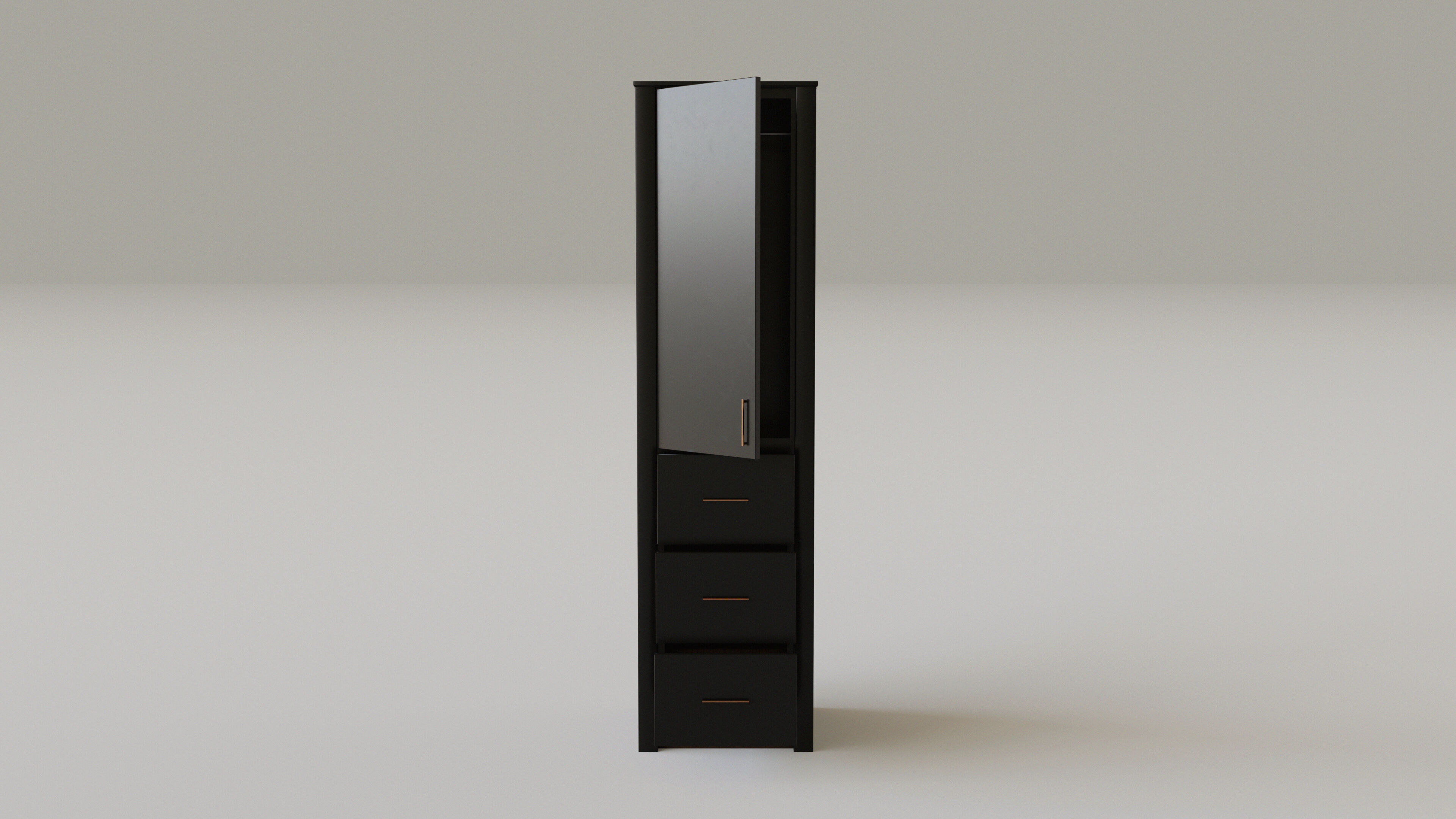 Dark Bathroom Set Low-poly 3D model_11