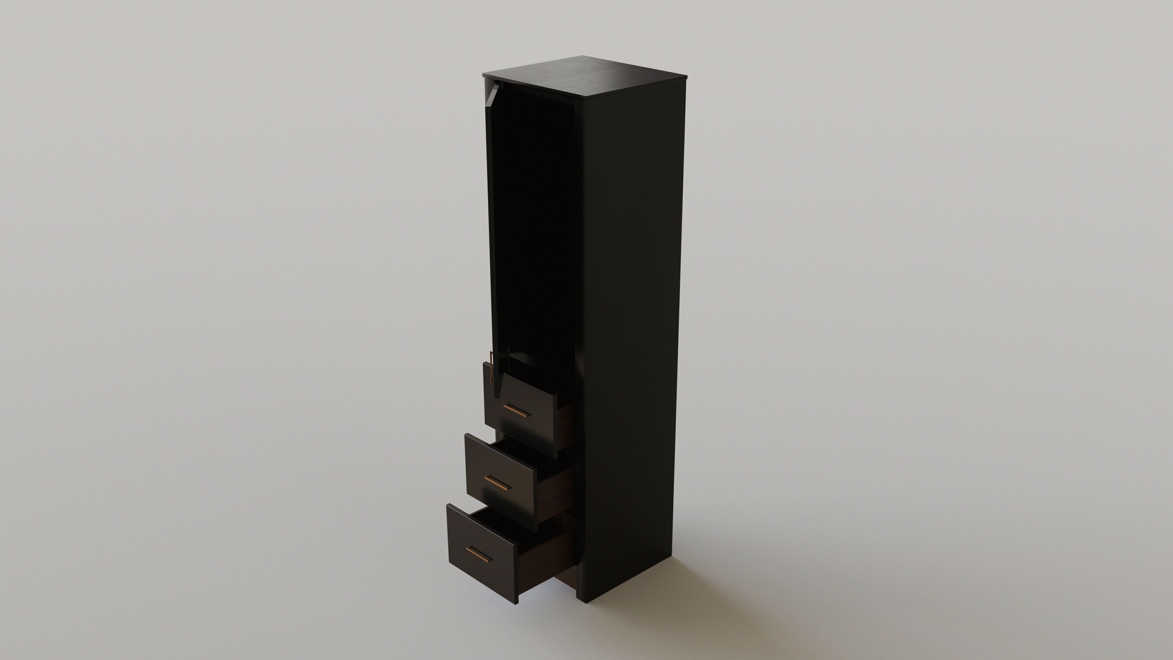 Dark Bathroom Set Low-poly 3D model_9