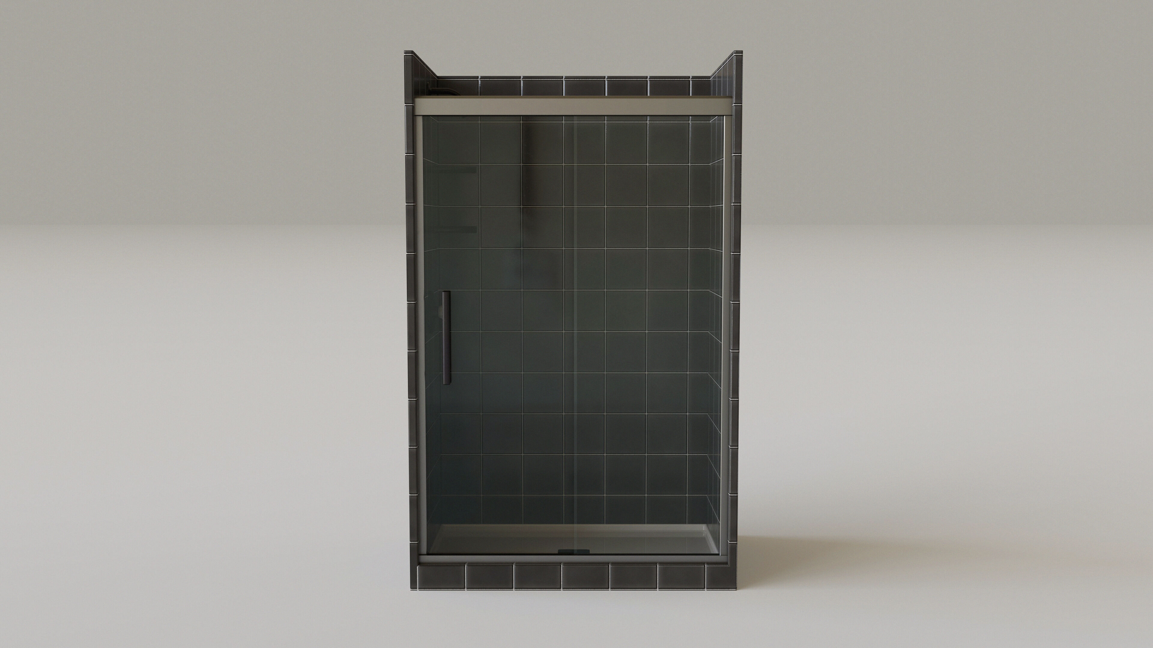 Dark Bathroom Set Low-poly 3D model_20
