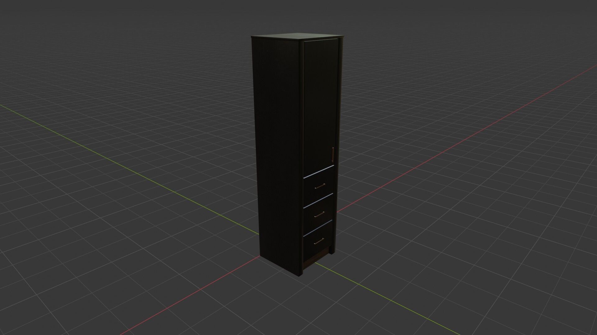 Dark Bathroom Set Low-poly 3D model_32