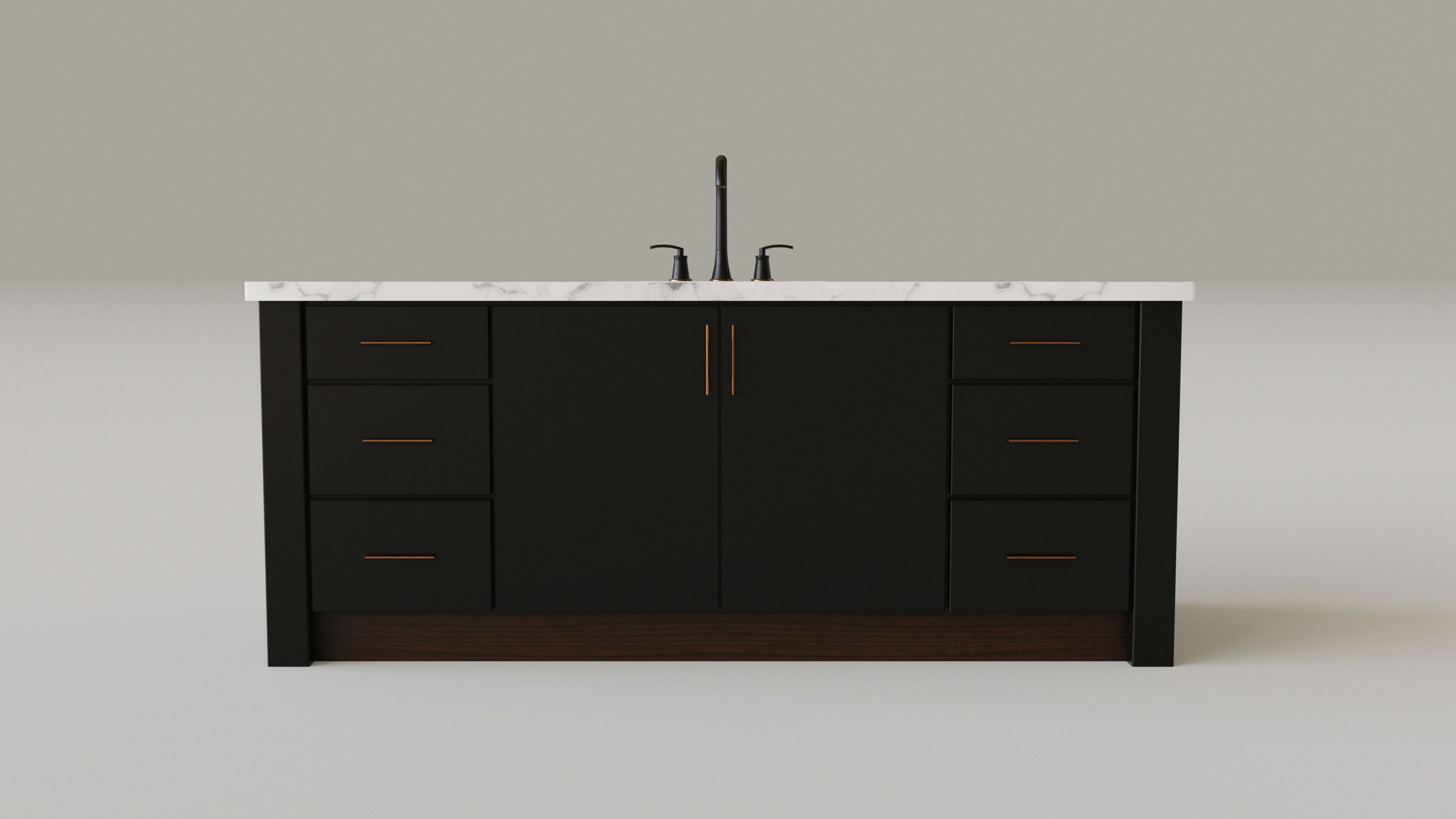 Dark Bathroom Set Low-poly 3D model_4