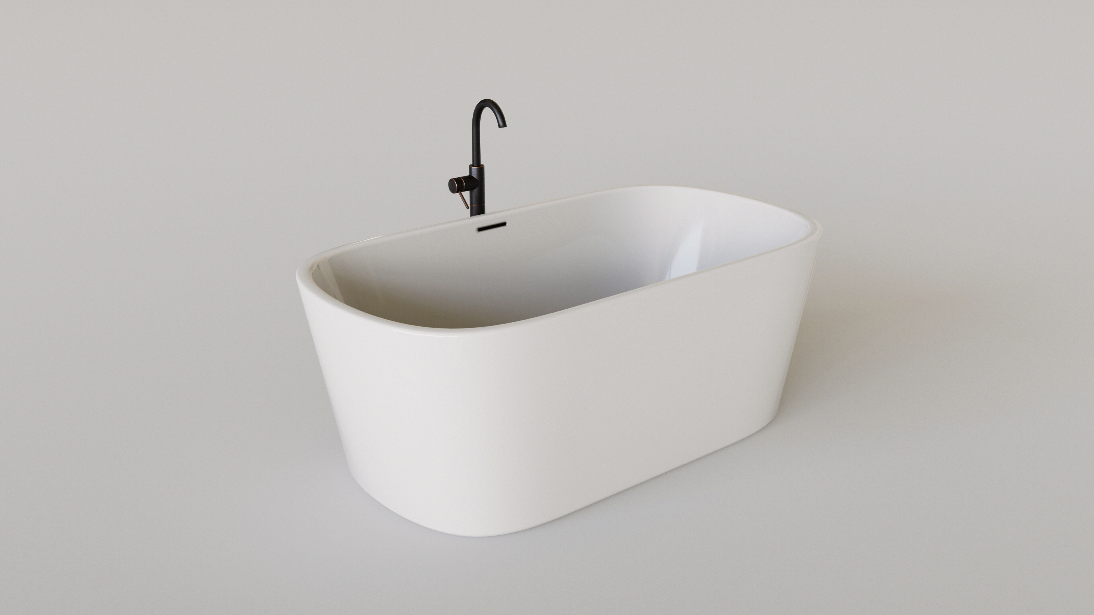 Dark Bathroom Set Low-poly 3D model_16